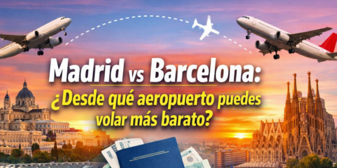 ¿Qué aeropuerto es más barato, el de Madrid o el de Barcelona?
